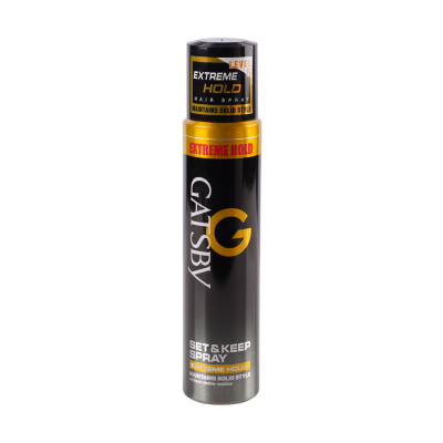 Gatsby Hair Spray Extreme Hold 250ml ( Gôm Xịt Tóc Gatsby Extreme Hold 250ml – Giữ Nếp Siêu Cứng, Cố Định Kiểu Tóc)