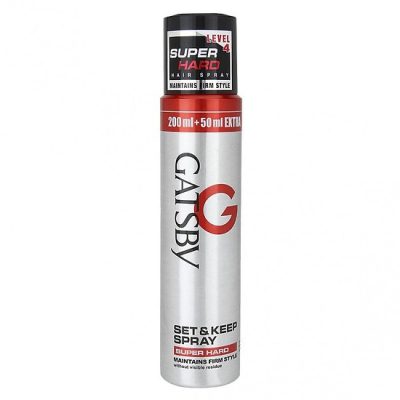 Gatsby Hair Spray Super Hard 250ml (Keo xịt tạo kiểu và giữ nếp tóc Gatsby Hair Spray 250ml)
