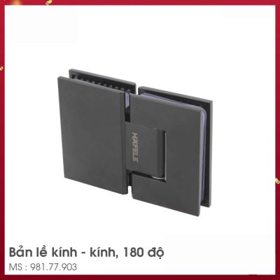 BẢN LỀ KÍNH - KÍNH 180 ĐỘ Màu Đen Hafele 981.77.903