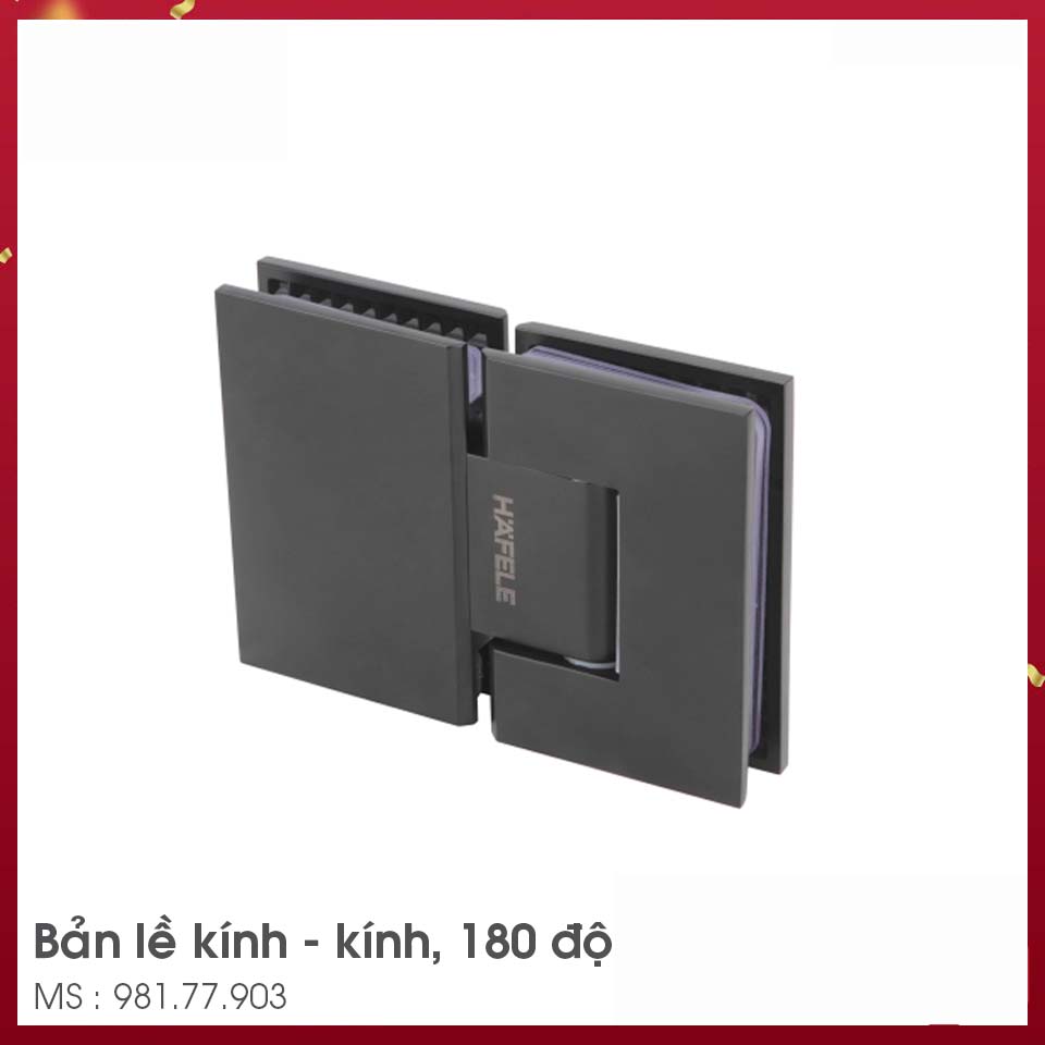 BẢN LỀ KÍNH - KÍNH 180 ĐỘ Màu Đen Hafele 981.77.903 BẢN LỀ KÍNH - KÍNH 180 ĐỘ Màu Đen Hafele 981.77.903