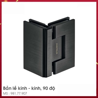 BẢN LỀ KÍNH - KÍNH 90 ĐỘ Màu Đen Hafele 981.77.907