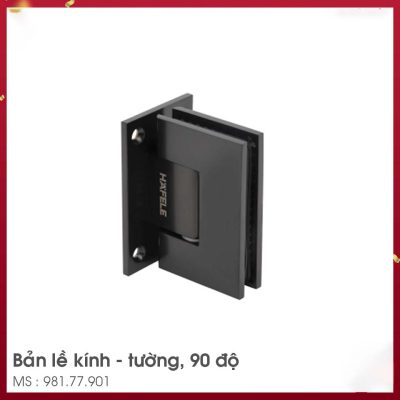BẢN LỀ KÍNH - TƯỜNG 90 Màu đen Hafele 981.77.901