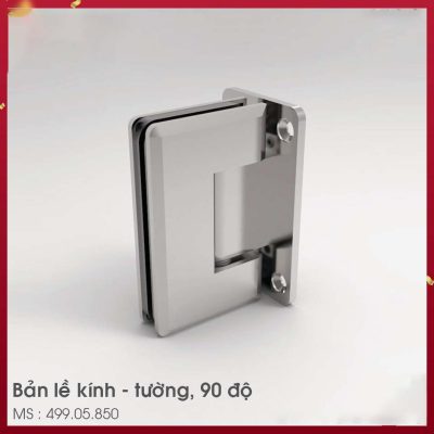 BẢN LỀ KÍNH - TƯỜNG 90 ĐỘ inox 304 bóng Hafele 499.05.850