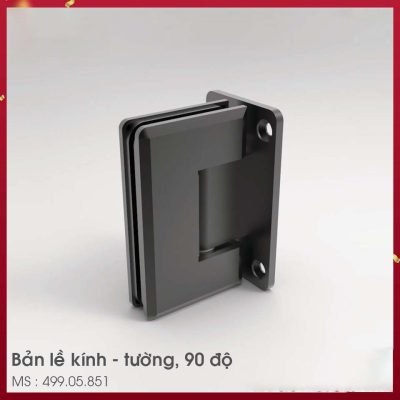 BẢN LỀ KÍNH - TƯỜNG 90 ĐỘ SS304 PVD đen Hafele 499.05.851