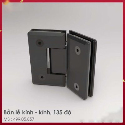 BẢN LỀ KÍNH - KÍNH 135 ĐỘ SS304 PVD đen mờ Hafele 499.05.857
