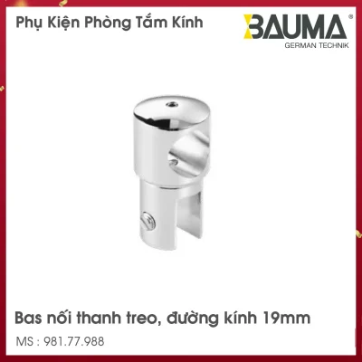 Bauma 981.77.988 - Bas Nối Thanh Inox Bóng
