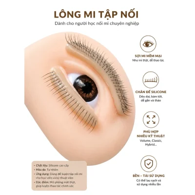 Cặp mắt nối mi siêu thực bao gồm mi trên và mi dưới, mô phỏng đa tầng như mi thật, tái sử dụng nhiều lần